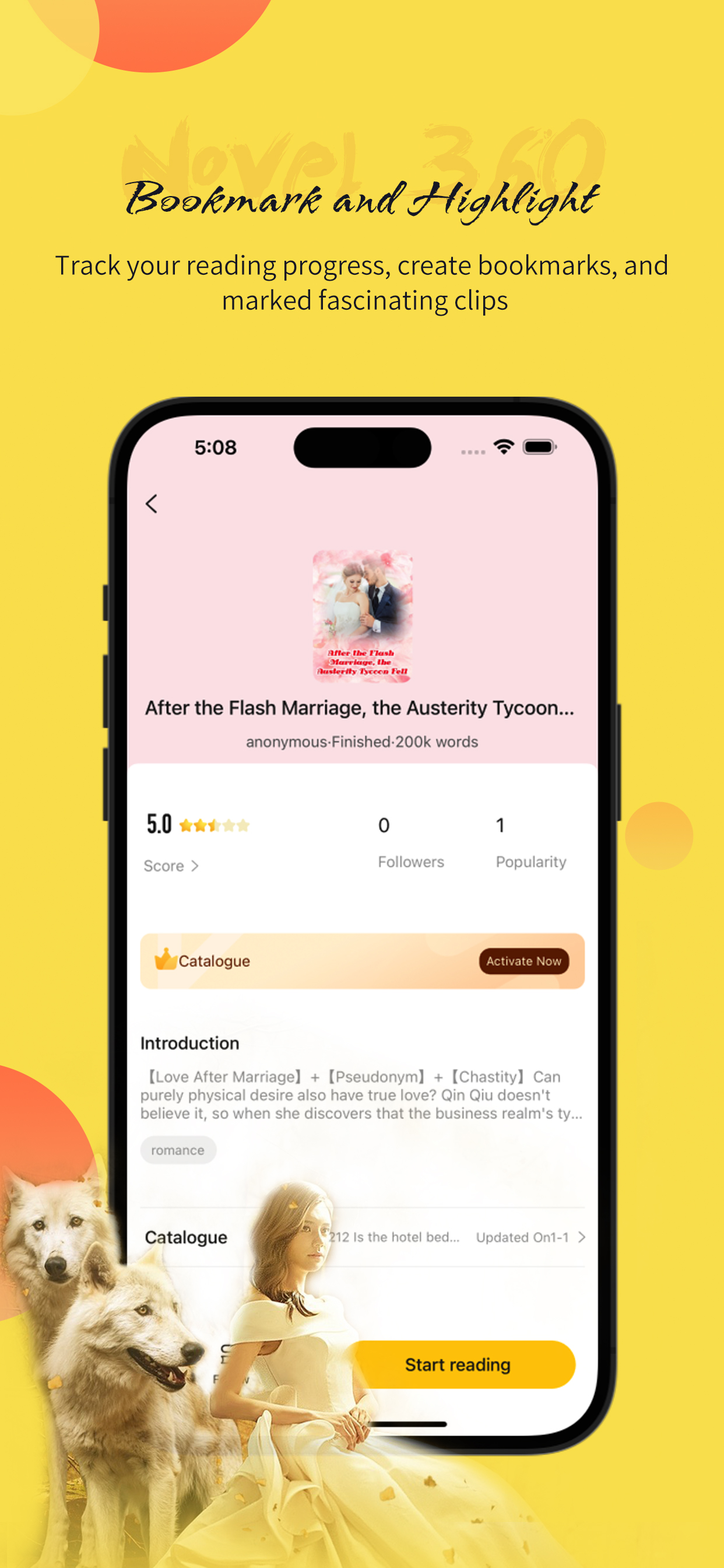 Leafveil bookshelf and bookmark features